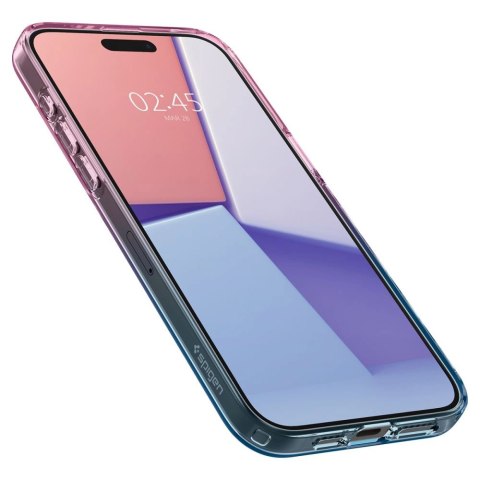 Etui Spigen Liquid Crystal na iPhone 15 Pro - różowo-niebieskie Etui Spigen Liquid Crystal na iPhone 15 Pro - różowo-niebieskie