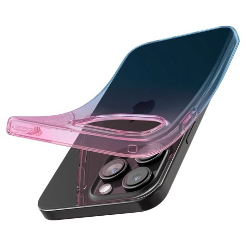 Etui Spigen Liquid Crystal na iPhone 15 Pro - różowo-niebieskie Etui Spigen Liquid Crystal na iPhone 15 Pro - różowo-niebieskie