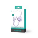 Kabel Joyroom Colorful Series S-A40 zwijany 3w1 USB-A - USB-C / Lightning / micro USB 1m - fioletowy