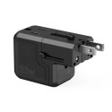 Ładowarka podróżna Choetech PD6038 USB-C USB-A PD 20W USA EU UK AU - czarna