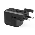 Ładowarka podróżna Choetech PD6038 USB-C USB-A PD 20W USA EU UK AU - czarna