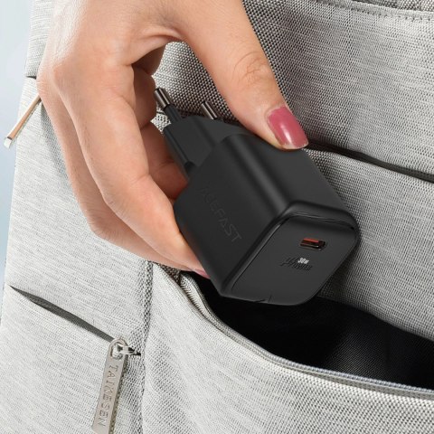 Ładowarka sieciowa Acefast A77 Mini PD 30W GaN USB-C - czarna Ładowarka sieciowa Acefast A77 Mini PD 30W GaN USB-C - czarna