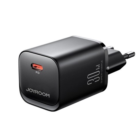 Ładowarka sieciowa Joyroom JR-TCF07EU Speed Series 30W USB-C PD/QC/AFC/FCP - czarna Ładowarka sieciowa Joyroom JR-TCF07EU Speed Series 30W USB-C PD/QC/AFC/FCP - czarna