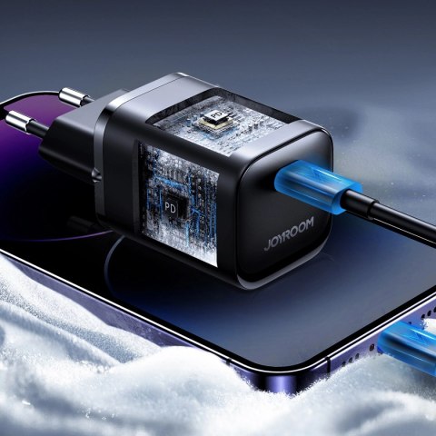 Ładowarka sieciowa Joyroom JR-TCF07EU Speed Series 30W USB-C PD/QC/AFC/FCP - czarna Ładowarka sieciowa Joyroom JR-TCF07EU Speed Series 30W USB-C PD/QC/AFC/FCP - czarna