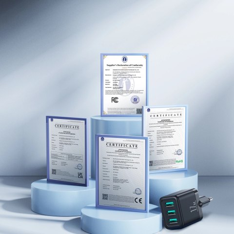 Ładowarka sieciowa Joyroom JR-TCN02 3xUSB-A 17W 3.4A - czarna Ładowarka sieciowa Joyroom JR-TCN02 3xUSB-A 17W 3.4A - czarna