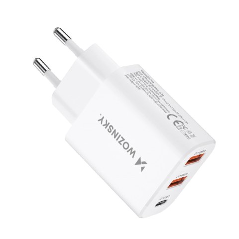 Ładowarka sieciowa Wozinsky CWCUCW 30W USB-C / 2 x USB-A - biała Ładowarka sieciowa Wozinsky CWCUCW 30W USB-C / 2 x USB-A - biała