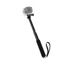 Selfie stick z uchwytem na kamerę - czarny