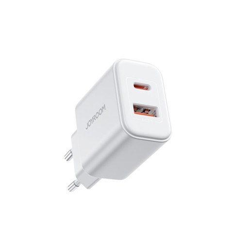 Ładowarka EU Joyroom JR-TCF05 20W USB-A USB-C + kabel USB-C - biała Ładowarka EU Joyroom JR-TCF05 20W USB-A USB-C + kabel USB-C - biała