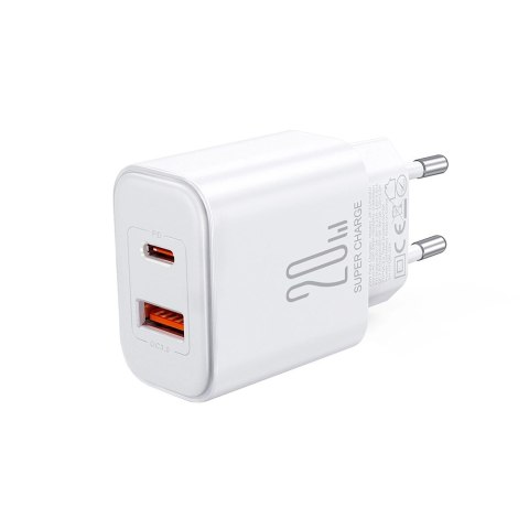 Ładowarka EU Joyroom JR-TCF05 20W USB-A USB-C + kabel USB-C - biała Ładowarka EU Joyroom JR-TCF05 20W USB-A USB-C + kabel USB-C - biała