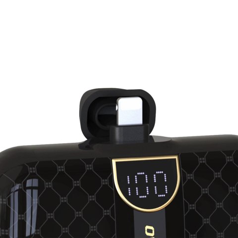 Powerbank Dudao K20SL 5000mAh mini ze złączami Lightning / USB-C - czarny Powerbank Dudao K20SL 5000mAh mini ze złączami Lightning / USB-C - czarny