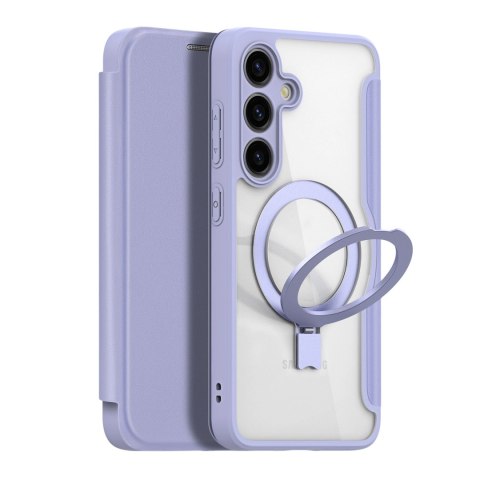 Etui Dux Ducis Skin X Pro na Samsung Galaxy S24 z MagSafe, klapką i podstawką - fioletowe Etui Dux Ducis Skin X Pro na Samsung Galaxy S24 z MagSafe, klapką i podstawką - fioletowe