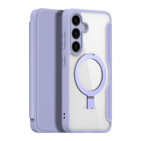 Etui Dux Ducis Skin X Pro na Samsung Galaxy S24 z MagSafe, klapką i podstawką - fioletowe Etui Dux Ducis Skin X Pro na Samsung Galaxy S24 z MagSafe, klapką i podstawką - fioletowe