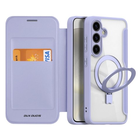 Etui Dux Ducis Skin X Pro na Samsung Galaxy S24 z MagSafe, klapką i podstawką - fioletowe Etui Dux Ducis Skin X Pro na Samsung Galaxy S24 z MagSafe, klapką i podstawką - fioletowe