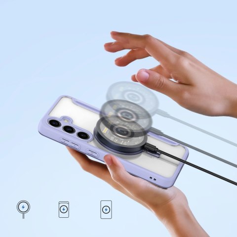 Etui Dux Ducis Skin X Pro na Samsung Galaxy S24 z MagSafe, klapką i podstawką - fioletowe Etui Dux Ducis Skin X Pro na Samsung Galaxy S24 z MagSafe, klapką i podstawką - fioletowe