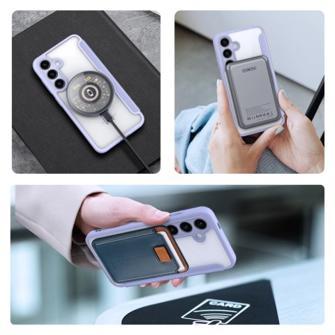 Etui Dux Ducis Skin X Pro na Samsung Galaxy S24 z MagSafe, klapką i podstawką - fioletowe Etui Dux Ducis Skin X Pro na Samsung Galaxy S24 z MagSafe, klapką i podstawką - fioletowe
