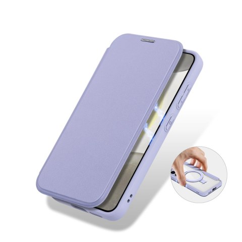 Etui Dux Ducis Skin X Pro na Samsung Galaxy S24 z MagSafe, klapką i podstawką - fioletowe Etui Dux Ducis Skin X Pro na Samsung Galaxy S24 z MagSafe, klapką i podstawką - fioletowe