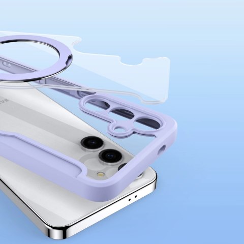 Etui Dux Ducis Skin X Pro na Samsung Galaxy S24 z MagSafe, klapką i podstawką - fioletowe Etui Dux Ducis Skin X Pro na Samsung Galaxy S24 z MagSafe, klapką i podstawką - fioletowe