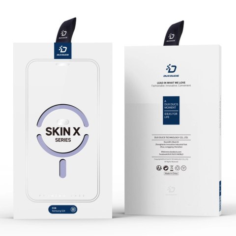 Etui Dux Ducis Skin X Pro na Samsung Galaxy S24 z MagSafe, klapką i podstawką - fioletowe Etui Dux Ducis Skin X Pro na Samsung Galaxy S24 z MagSafe, klapką i podstawką - fioletowe