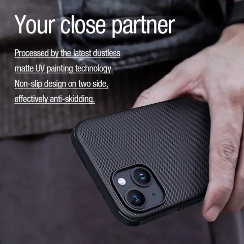 Etui Nillkin Super Frosted Shield Pro Magnetic Case na iPhone 15 - czarne Etui Nillkin Super Frosted Shield Pro Magnetic Case na iPhone 15 - czarne