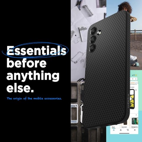 Etui Spigen Liquid Air na Samsung Galaxy A15 4G / 5G - czarny mat Etui Spigen Liquid Air na Samsung Galaxy A15 4G / 5G - czarny mat