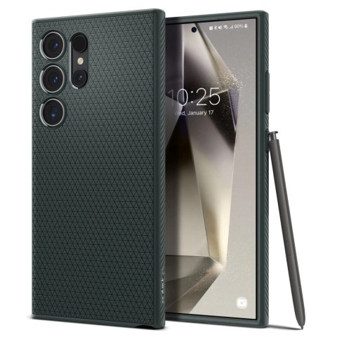 Etui Spigen Liquid Air na Samsung Galaxy S24 Ultra - ciemnozielone Etui Spigen Liquid Air na Samsung Galaxy S24 Ultra - ciemnozielone