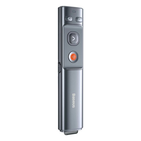 Wskaźnik laserowy Baseus Orange Dot bezprzewodowy do prezentacji - szary (z baterią) Wskaźnik laserowy Baseus Orange Dot bezprzewodowy do prezentacji - szary (z baterią)