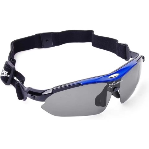 Okulary rowerowe Rockbros 10007 polaryzujące - czarno-niebieskie Okulary rowerowe Rockbros 10007 polaryzujące - czarno-niebieskie