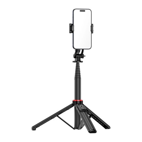 Selfie stick WC1Y2S teleskopowy tripod 1.3m ze stopu aluminium z uchwytem na telefon - czarny Selfie stick WC1Y2S teleskopowy tripod 1.3m ze stopu aluminium z uchwytem na telefon - czarny