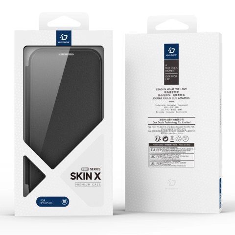 Etui Dux Ducis Skin X Pro na iPhone 16 z MagSafe i klapką - czarne Etui Dux Ducis Skin X Pro na iPhone 16 z MagSafe i klapką - czarne