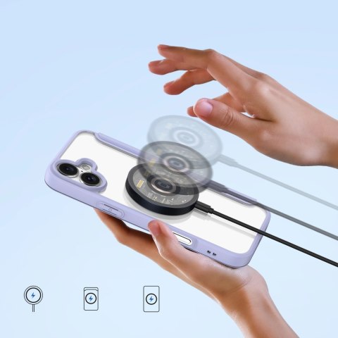 Etui Dux Ducis Skin X Pro na iPhone 16 z MagSafe i klapką - fioletowe Etui Dux Ducis Skin X Pro na iPhone 16 z MagSafe i klapką - fioletowe