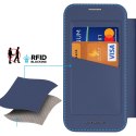 Etui Dux Ducis Skin X Pro na iPhone 16 z MagSafe i klapką - niebieskie