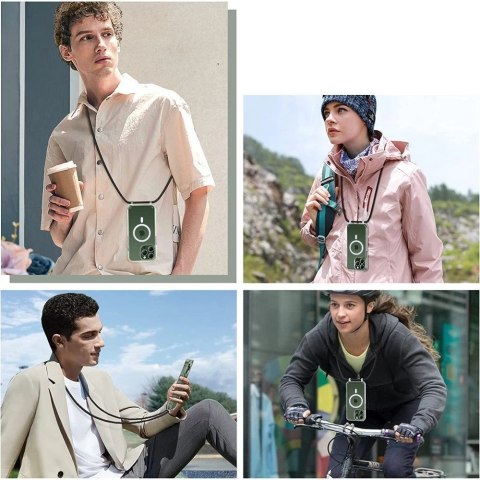 Etui Tech-Protect FlexAir Chain z MagSafe na iPhone 15 Pro - czarno-beżowe Etui Tech-Protect FlexAir Chain z MagSafe na iPhone 15 Pro - czarno-beżowe