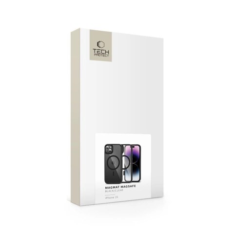 Etui Tech-Protect MagMat MagSafe na iPhone 15 - przezroczysto-czarny Etui Tech-Protect MagMat MagSafe na iPhone 15 - przezroczysto-czarny