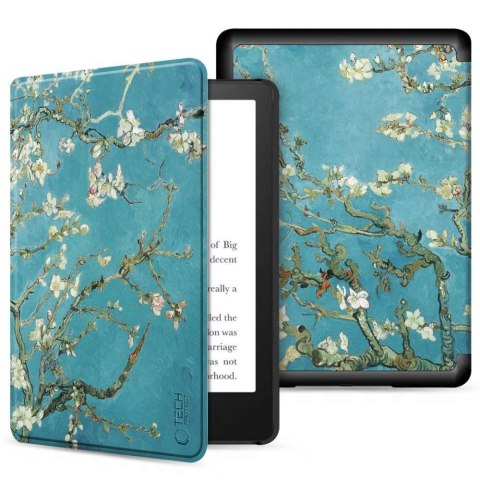 Etui Tech-Protect SmartCase na Kindle 11" 2022 - niebieskie z kwiatami sakura Etui Tech-Protect SmartCase na Kindle 11" 2022 - niebieskie z kwiatami sakura