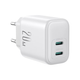 Ładowarka Joyroom JR-TCF12 sieciowa 2x USB-C 20W PD / QC 3.0 - biała