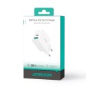 Ładowarka Joyroom JR-TCF21 sieciowa USB-C / USB-A 20W PD / QC 3.0 - biała