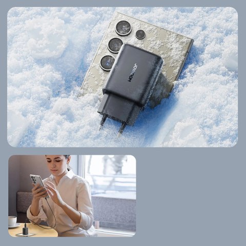 Ładowarka Joyroom JR-TCF23 sieciowa USB-C 25W SFC / PPS / PD - czarna + kabel USB-C / USB-C 1m Ładowarka Joyroom JR-TCF23 sieciowa USB-C 25W SFC / PPS / PD - czarna + kabel USB-C / USB-C 1m
