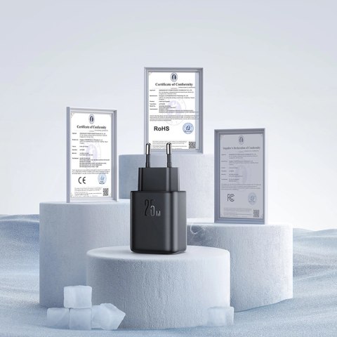 Ładowarka Joyroom JR-TCF23 sieciowa USB-C 25W SFC / PPS / PD - czarna + kabel USB-C / USB-C 1m Ładowarka Joyroom JR-TCF23 sieciowa USB-C 25W SFC / PPS / PD - czarna + kabel USB-C / USB-C 1m
