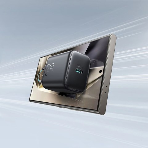 Ładowarka Joyroom JR-TCF23 sieciowa USB-C 25W SFC / PPS / PD - czarna + kabel USB-C / USB-C 1m Ładowarka Joyroom JR-TCF23 sieciowa USB-C 25W SFC / PPS / PD - czarna + kabel USB-C / USB-C 1m