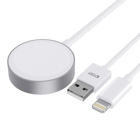 Ładowarka Tech-Protect UltraBoost 2w1 magnetyczna z kablami USB-C / Lightning do Apple Watch 1.5m - biała Ładowarka Tech-Protect UltraBoost 2w1 magnetyczna z kablami USB-C / Lightning do Apple Watch 1.5m - biała