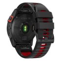 Pasek Tech-Protect IconBand Pro na Garmin Fenix 3 / 5X / 3HR / 5X Plus / 6X / 6X Pro / 7X - czarno-czerwony