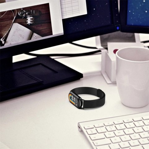 Pasek Tech-Protect MilaneseBand na Xiaomi Smart Band 8 / 8 NFC - czarny Pasek Tech-Protect MilaneseBand na Xiaomi Smart Band 8 / 8 NFC - czarny