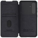 Etui Nillkin Qin Pro na Samsung Galaxy S25+ z klapką i osłoną aparatu - czarne
