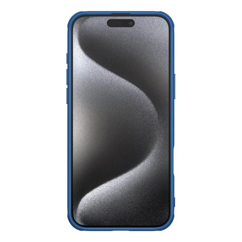 Etui Nillkin Super Frosted Shield Pro na iPhone 16 Pro - niebieskie Etui Nillkin Super Frosted Shield Pro na iPhone 16 Pro - niebieskie