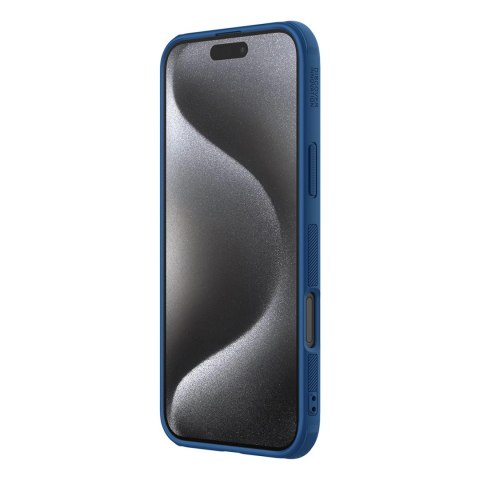 Etui Nillkin Super Frosted Shield Pro na iPhone 16 Pro - niebieskie Etui Nillkin Super Frosted Shield Pro na iPhone 16 Pro - niebieskie