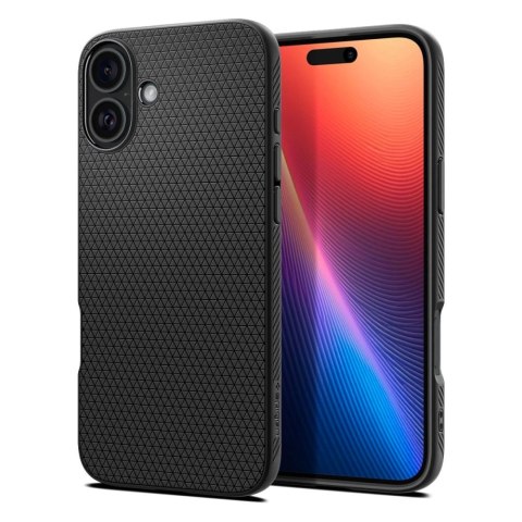 Etui Spigen Liquid Air na iPhone 16 Plus - czarne Etui Spigen Liquid Air na iPhone 16 Plus - czarne