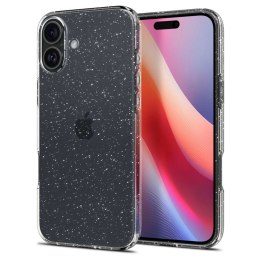 Etui Spigen Liquid Crystal na iPhone 16 - przezroczysto-brokatowe