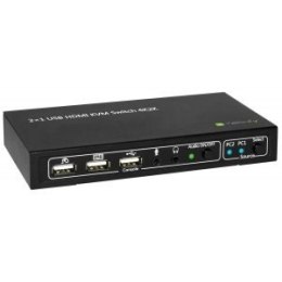 2-portowy przełącznik KVM HDMI/USB 2x1 z audio