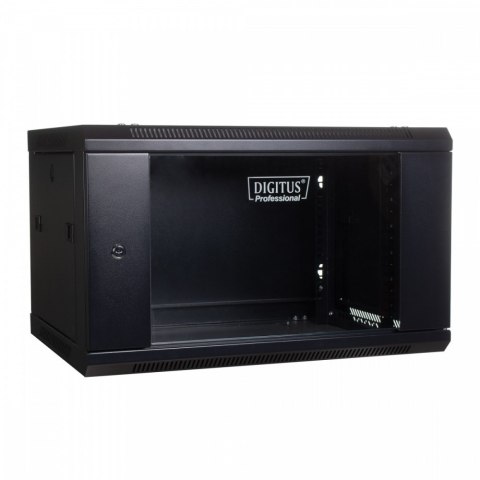 Szafa wisząca jednosekcyjna 19" 6U 368/600/450mm, drzwi szklane, czarna (RAL 9004) Szafa wisząca jednosekcyjna 19" 6U 368/600/450mm, drzwi szklane, czarna (RAL 9004)