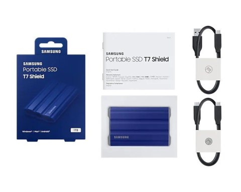 Dysk SSD T7 Shield 1TB USB 3.2, niebieski Dysk SSD T7 Shield 1TB USB 3.2, niebieski